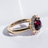 Rhodolite Garnet & Diamond Ring - Dracakis Jewellers